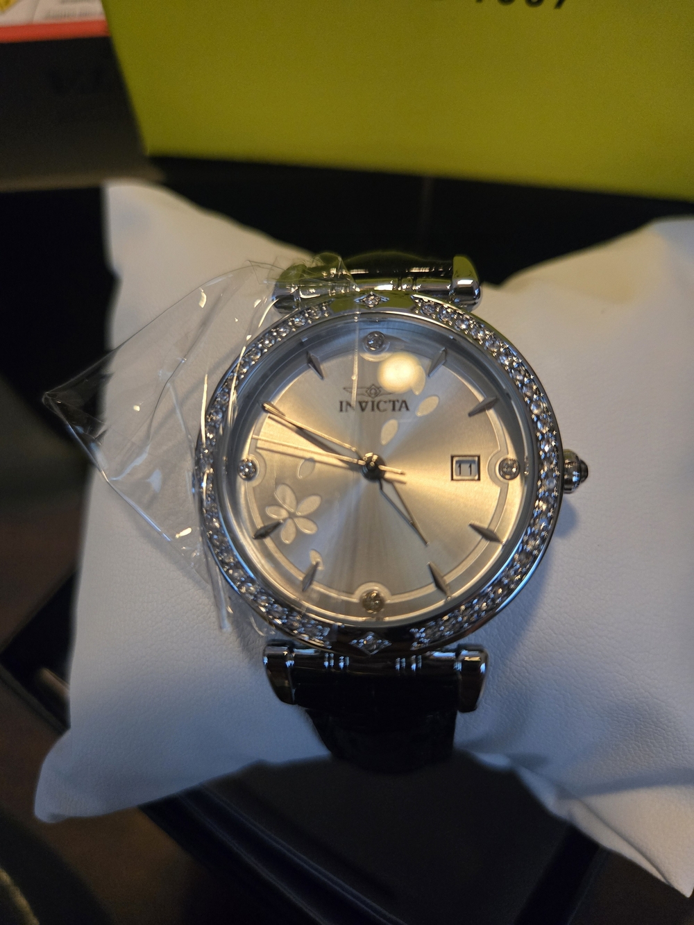 70312 Invicta Celestial Silver-Tone Crystal Floral Dial Women's Watch 33.2mm